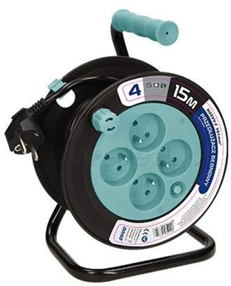 Orno Przedłużacz bębnowy mini turkusowy OR-AE-1339/T