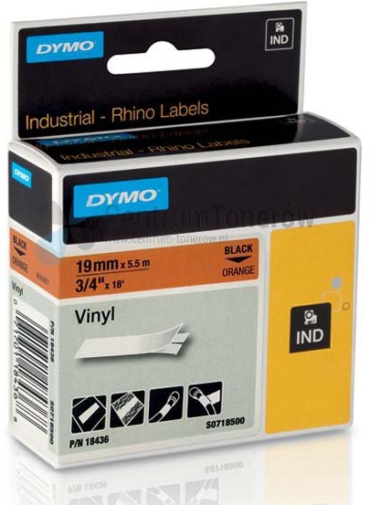 Dymo oryginalny taśma do drukarek etykiet, , 18436, S0718500, czarny druk/po