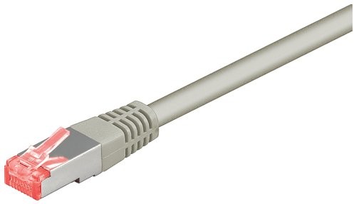 Wentronic Kabel sieciowy CAT6, (lose Ware), 2 X RJ45 St., PIMF + geflechtgeschirmt Cat 6  100 LC SSTP PIMF GRAU 1 m 4040849935695