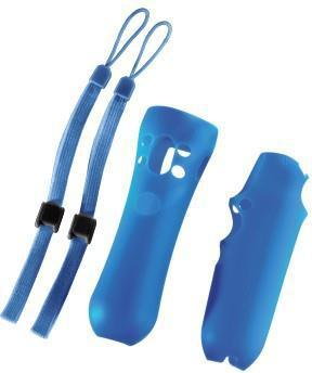 ZESTAW SILIKON SKIN DO KONTROLERÓW PS MOVE NIEBIESKI