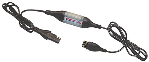 TecMate tecmate optimate USB o-102, 1000 ma USB ładowarka sieciowa z funkcją automatycznego wyłączania w celu ochrony bateria, odporne na warunki atmosferyczne, wejście i wyjście SAE, przewód. O-102