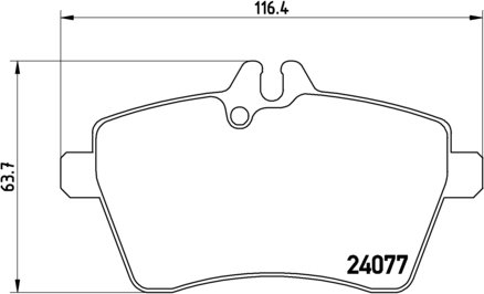 BREMBO Zestaw klocków hamulcowych, hamulce tarczowe P 50 056