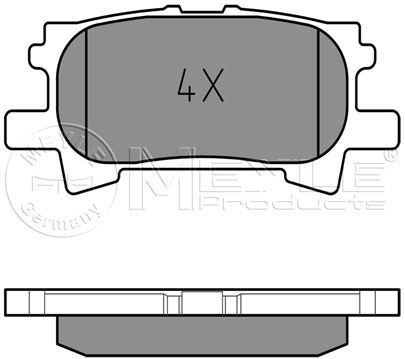 MEYLE Zestaw klocków hamulcowych, hamulce tarczowe 025 239 6715