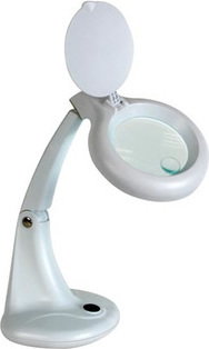 Vellema n Lampka biurkowa Z LUPĄ 3+12D 12W Biały VTLAMP10