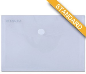 Donau PBS Teczka kopertowa zatrzask, PP, A6, 180mikr., transparentna DN818-20