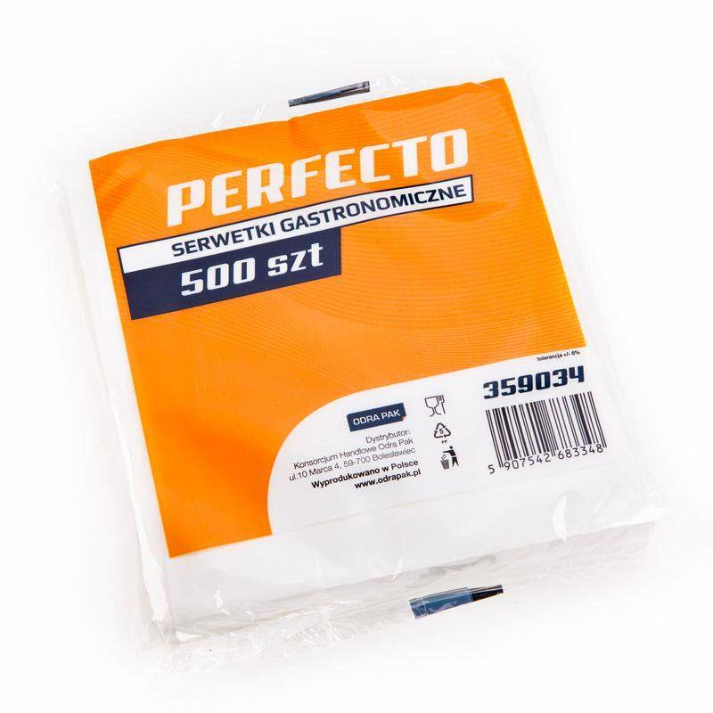 ODRA-PAK PERFECTO Serwetki gastronomiczne białe (500 sztuk)