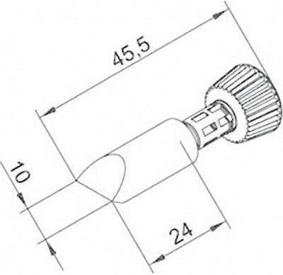 Ersa Grot lutowniczy DUR 0102CDLF100/SB kształt dłuta 10 mm