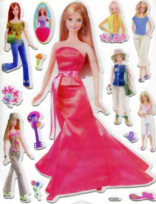 Kontext Naklejki wypukłe Barbie