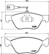BREMBO Zestaw klocków hamulcowych, hamulce tarczowe P 23 077