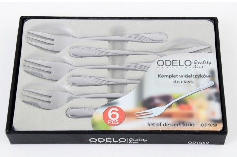 Odelo WYPRZEDAŻ! ODELO WIDELCZYKI DESEROWE 6 SZTUK STAL NIERDZEWNA 18/10 OD1059 SALEOD1059