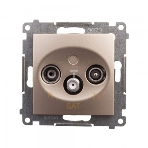 Kontakt Simon Simon 54 Gniazdo antenowe RD/TV/SAT końcowe złoty mat DASK.01/44 WMDA-03018x-044 0001-00000-35598 [4349443]