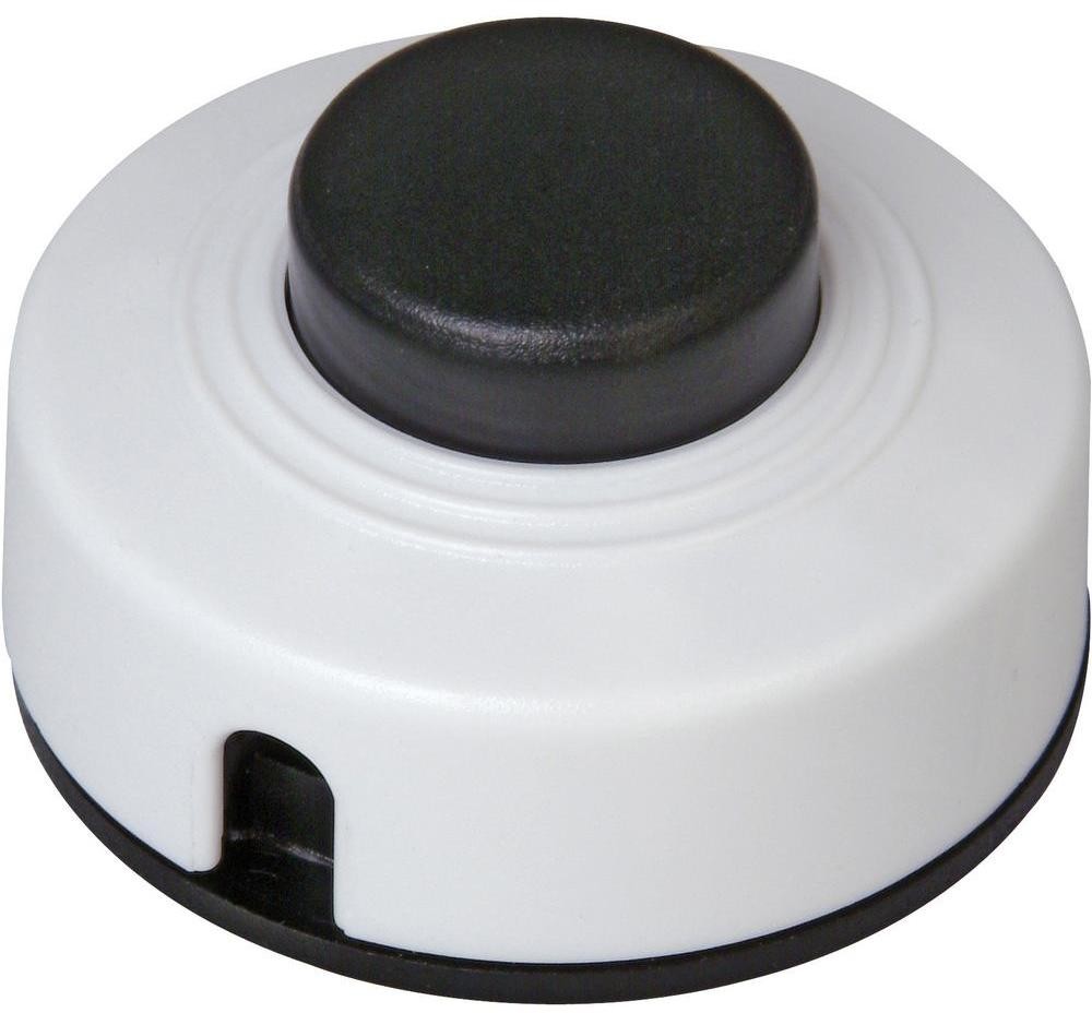 Kopp Przełącznik nożny z napinaczem Czarny Biały 1 x Wył/Wł 2 A 1 szt.