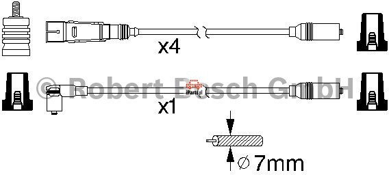 BOSCH Przewody zapłonowe - zestaw 0 986 356 317