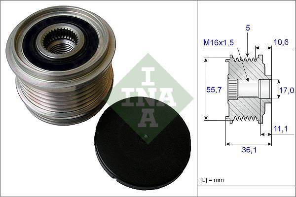 INA Alternator - sprzęgło jednokierunkowe 535 0161 10