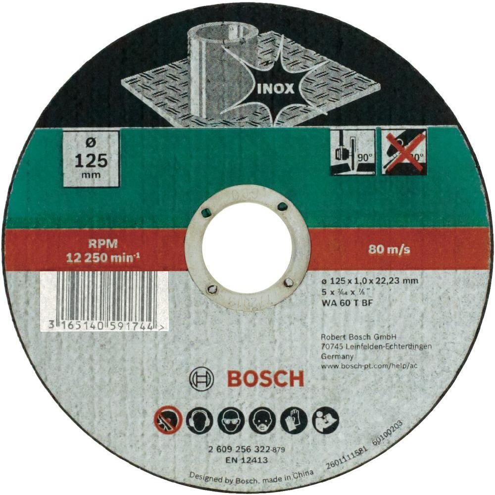 Bosch Tarcza tnąca prosta Inox 2609256322 Średnica 125 mm 1 szt