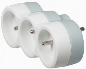 Legrand Rozgałęźnik 3x2P+Z - 16 A - poziomy - BIAŁO-SZARY