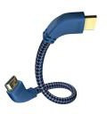 Inakustik Kabel HDMI z Ethernetem, Premium, kątowy 8m Niebieski 0042508