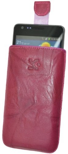 LG Suncase oryginalny futerał ze skóry naturalnej z funkcją wyciągania z funkcją wyciągania do Optimus L7 II P710
