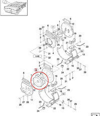 CNH BĘBEN DOMŁACAJĄCY PRZENOŚNIKA KŁOSOWEGO LH NEW HOLLAND 89509685 - 84607291