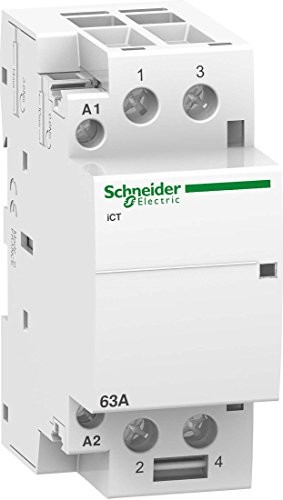 Schneider Electric A9 °C20862 ICT instalacji Strzelec, prąd zmienny , Acti9, 63 A, 2 No, 220 240 V, 50 HZ, biały (A9C20862)