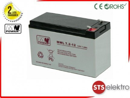 MW Power Akumulator MWL 7.2-12 12V / 7,2 Ah