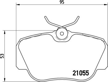 BREMBO Zestaw klocków hamulcowych, hamulce tarczowe P 50 011