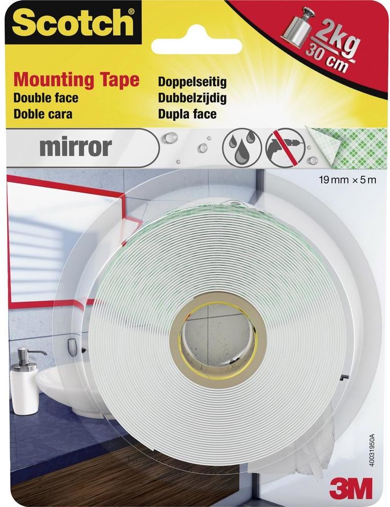 3M Taśma montażowa Scotch DxS) 5 m x 19 mm 40031950 1 Rolka(ek)