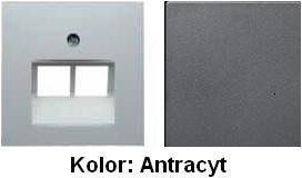 Merten System M ANTRACYT Pokrywa 2xRJ45 298014