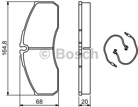 Bosch Zestaw klocków hamulcowych, hamulce tarczowe 0 986 494 273