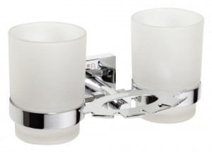 Bemeta BETA Kubek szklany podwójny z wieszakiem na szczoteczki 132110042