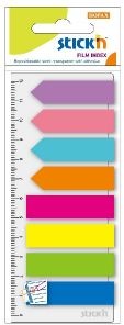 Stickn Stabilo Zakładki paski + strzałki + linijka 45 X 12 mm 8 X 25 k. - G1199