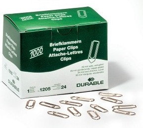DURABLE Spinacze orkągłe 26 mm, miedziowane, 1000 szt.