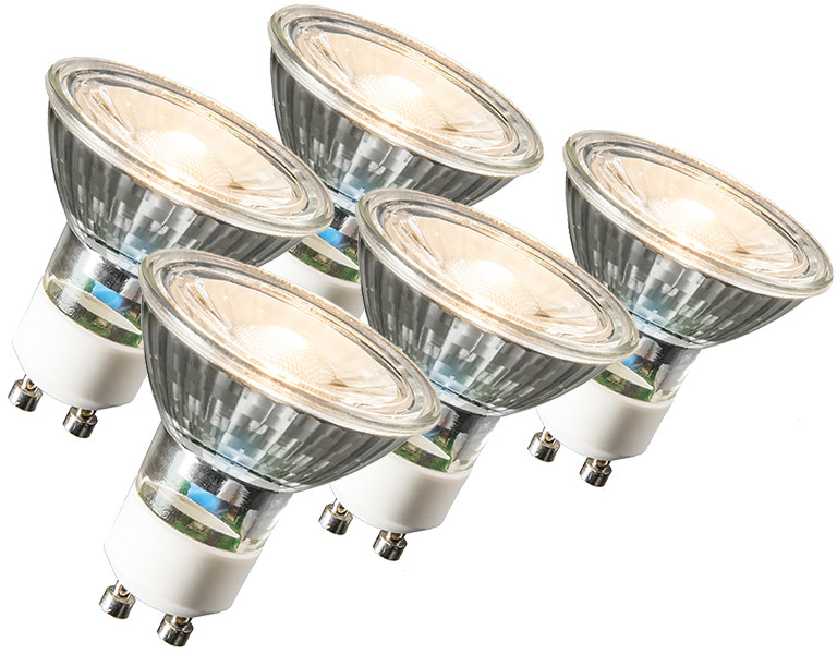 LUEDD Zestaw 5 Żarówek LED GU10 COB 3 5W 330 lm 3000K
