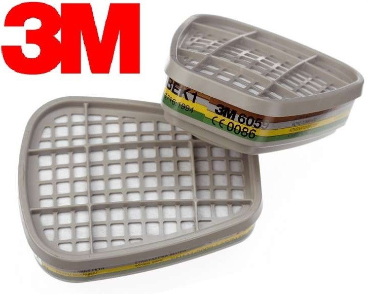 3M 6059 Pochłaniacz gazów i par organicznych do masek serii 6200 i 6300 2sztuki