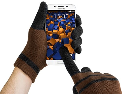 Mumbi ekran dotykowy Rękawiczki M do wyświetlacza obsługiwanego przy użyciu rysika czarno-brązowa