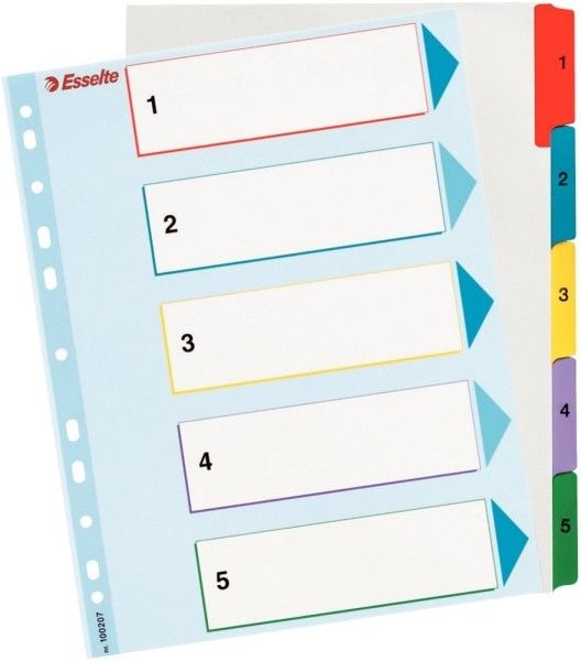 Esselte Przekładka MYLAR A4 maxi numeryczne 1 - 5 - N1479 NB-5534