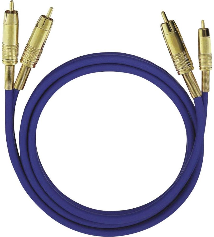 Oehlbach Kabel audio Cinch 2036 [2x Złącze męskie cinch 2x Złącze męskie cinch] 3 m niebieski