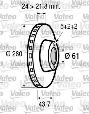 VALEO tarcza hamulcowa x2 186600  186600