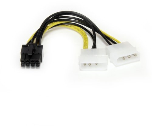 STARTECH.COM Startech.COM LP4PCIEX8ADP 15 cm LP4 na 8-stykowe gniazdo kart graficznych PCI Express Power Cable LP4PCIEX8ADP