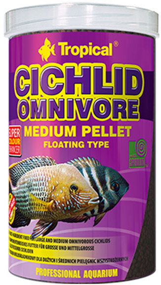 Tropical Cichlid Omnivore Medium Pellet pokarm dla wszystkożernych pielęgnic 500ml/180g