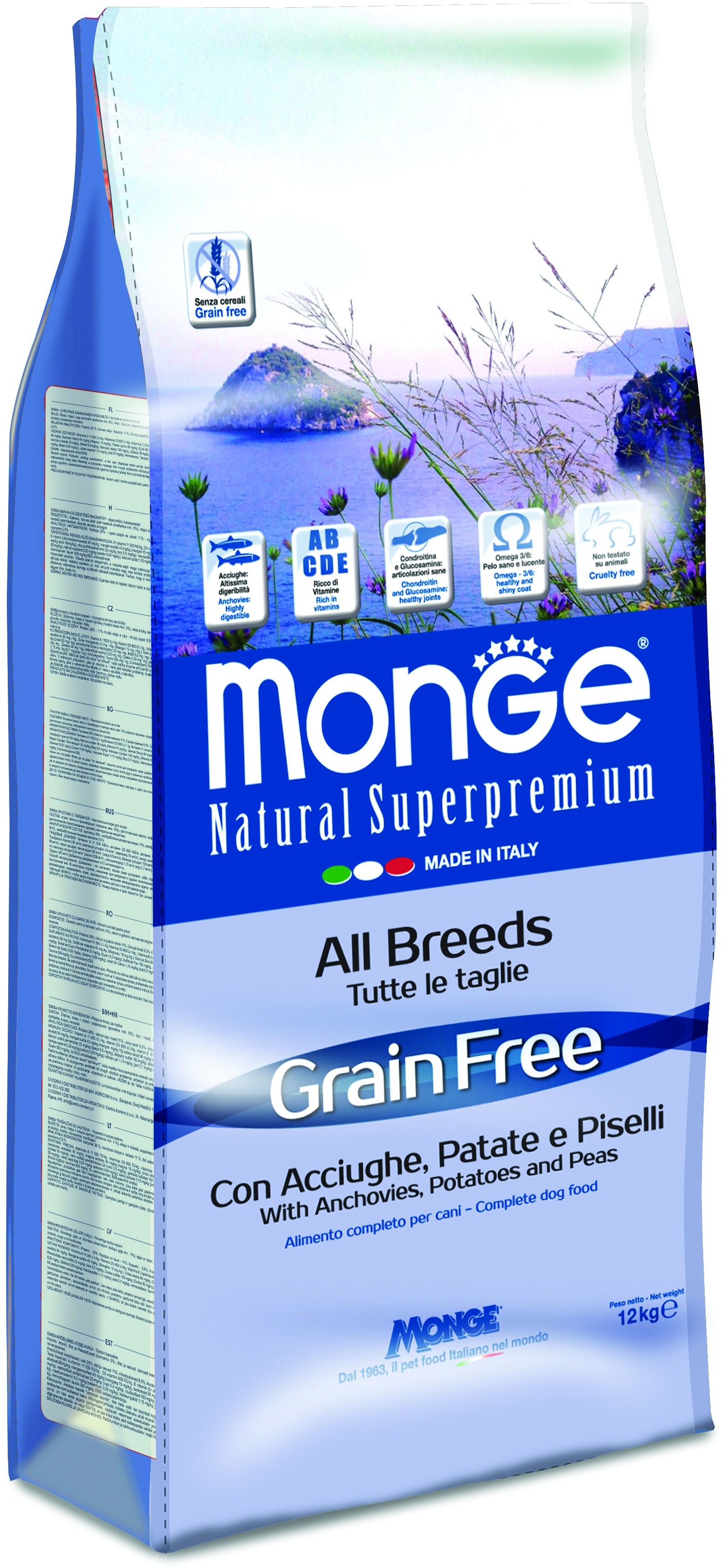 Monge Anchois Ziemniaki I Groszek 12Kg-Bez Zbóż