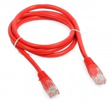 ABCVISION PATCHCORD RJ45/1.0-RED UTP kat.5e CZERWONY 1m