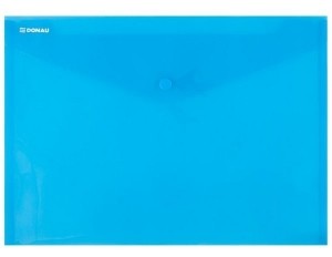 Biella Teczka kopertowa DONAU na zatrzask transparentna niebieska A4 DN469-1