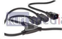 PremiumCord Kabel napájecí 230V prodlužovací Y - 1xM/2xF
