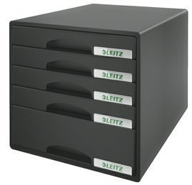 Leitz Pojemnik z 5 szufladami PLUS, czarny 52110095