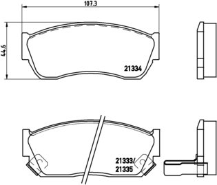 BREMBO Zestaw klocków hamulcowych, hamulce tarczowe P 79 005
