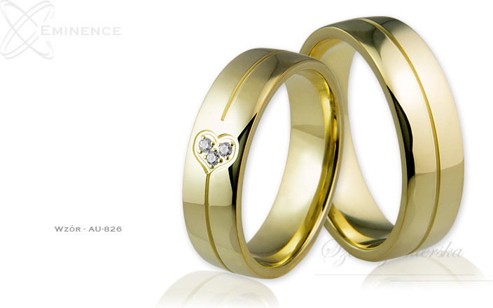 Eminence Obrączki ślubne - wzór Au-826