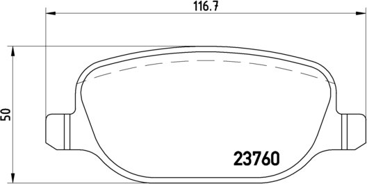 BREMBO Zestaw klocków hamulcowych, hamulce tarczowe P 23 109