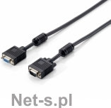 Equip Kabel do monitora, przedłużacz SVGA D-sub 15m/15f, ferryt1.8 m, black (118807)