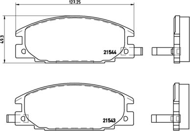 BREMBO Zestaw klocków hamulcowych, hamulce tarczowe P 59 015